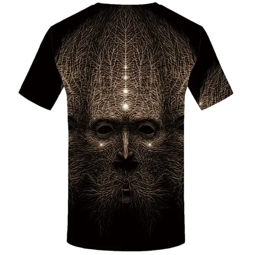 Tree T-shirt Men Skull Tshirts Cool Gray Tshirts Novelty Short Sleeve T shirts