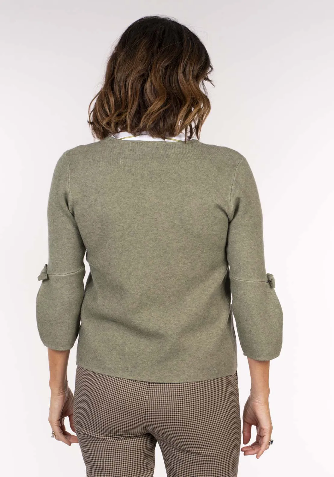 Twin Packet Cardi - Olive Melange