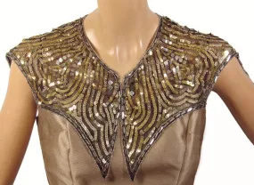 Vintage 1930s Sequin Collar on Black Net