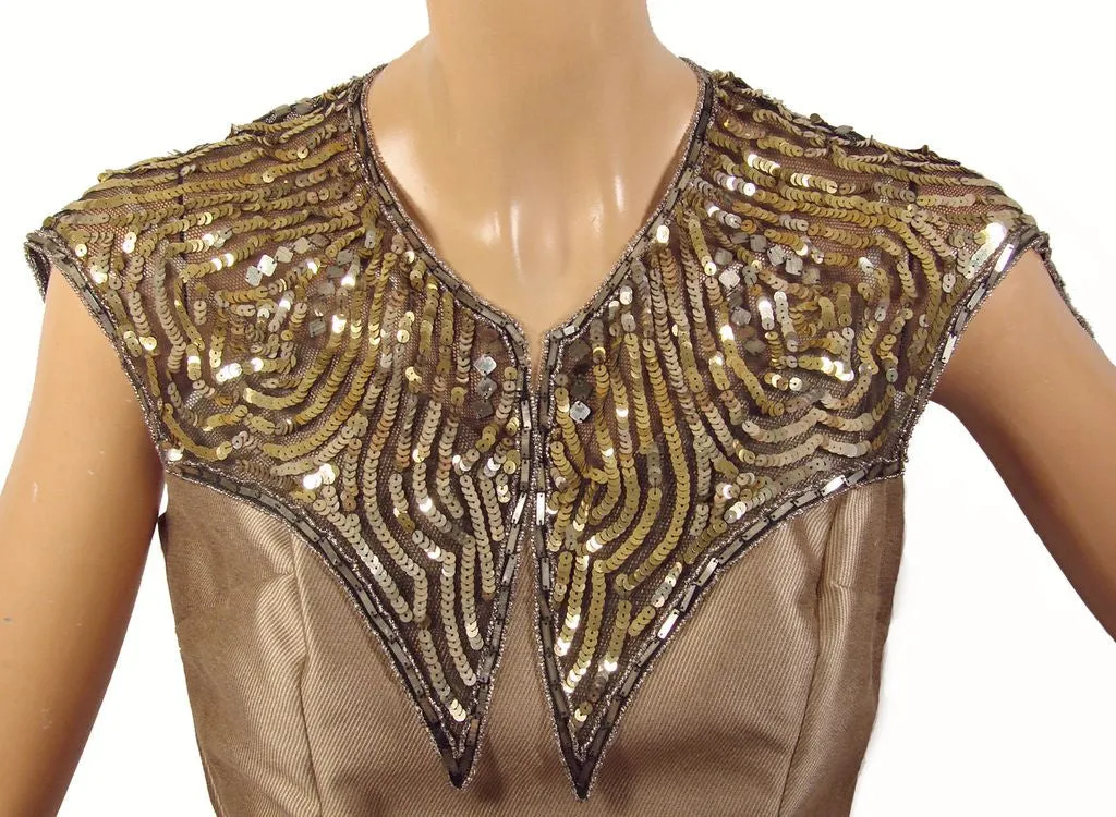 Vintage 1930s Sequin Collar on Black Net