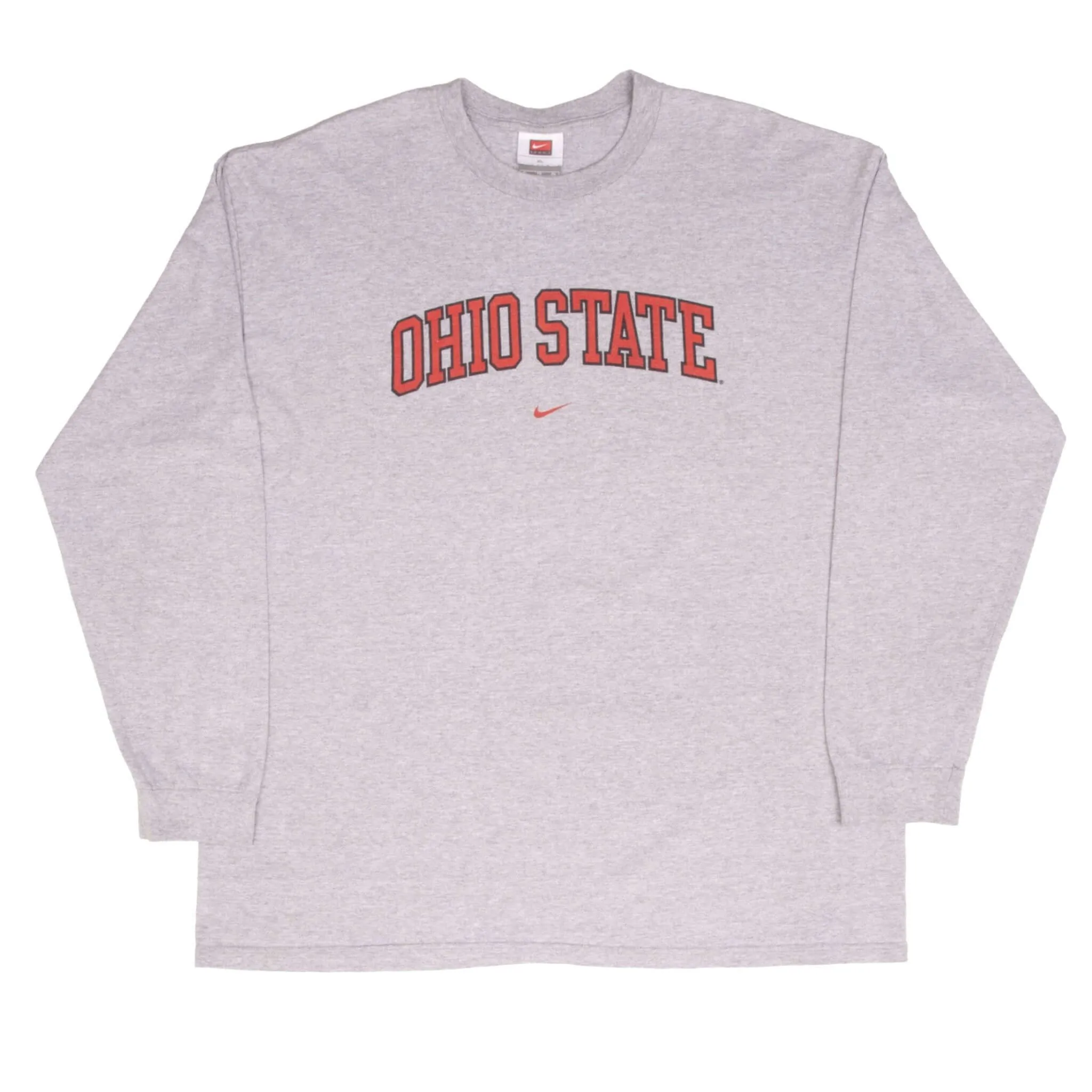 VINTAGE NIKE NCAA OHIO STATE BUCKEYES LONG SLEEVE TEE SHIRT 2000S SIZE XL