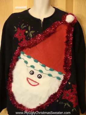 Wacky Santa Ugly Christmas Sweater Wms Mens XXXL