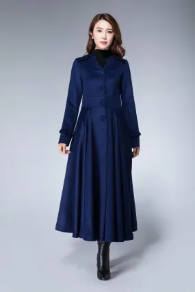 warm wool coat, dark blue coat, elegant coat, trench coat, wool coat, winter coat 1867