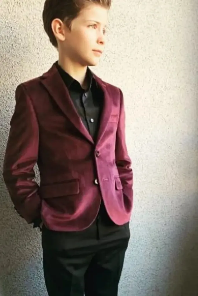 Wine Blazer For Kids Perfect For Formal Occasions Holiday Events & Any Moment When Look Special