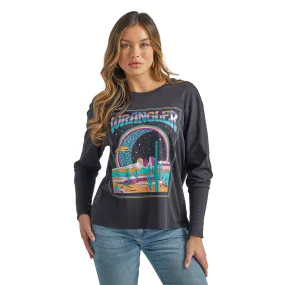 Wrangler | Ladies Retro Black LS Tee