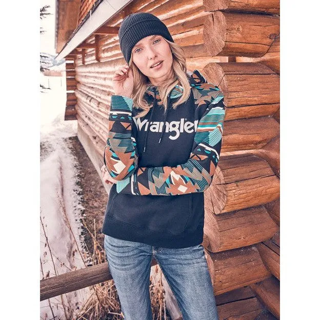 Wrangler Women's Retro Southwestern Yoke Hoodie