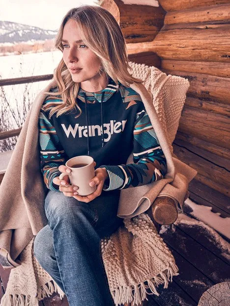 Wrangler Women's Retro Southwestern Yoke Hoodie